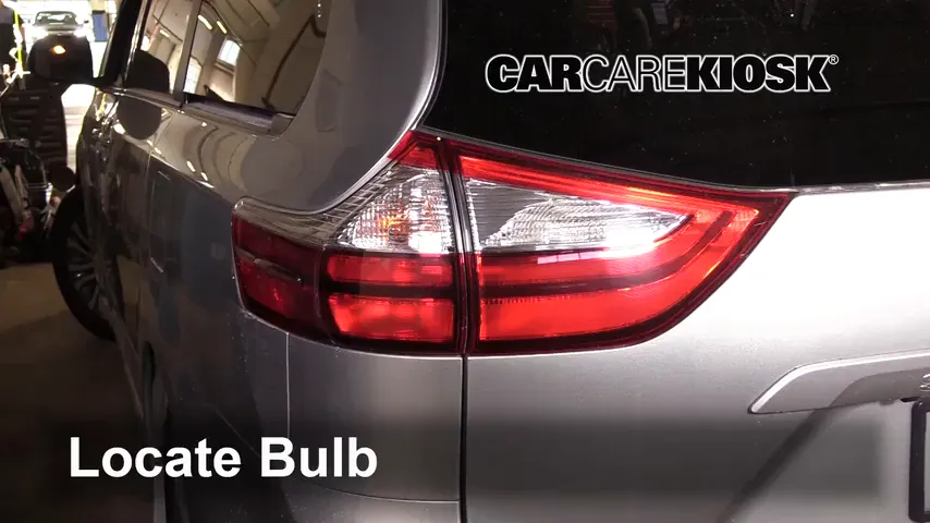 2019 Toyota Sienna XLE 3.5L V6 Lights Turn Signal - Rear (replace bulb)